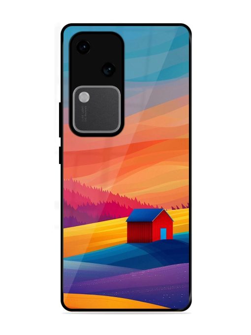 Sunset Solitude Glossy Soft Edge Case for Vivo V30 (5G) Chachhi