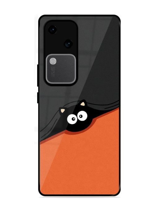 Peek-A-Boo Kitty Glossy Soft Edge Case for Vivo V30 (5G) Chachhi