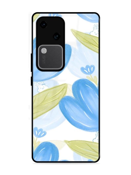 Bunny'S Blue Garden Glossy Soft Edge Case for Vivo V30 (5G) Chachhi