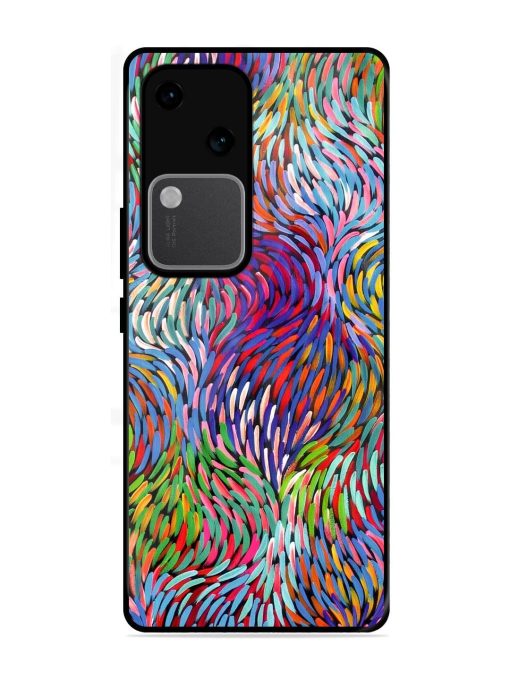 Vibrant Waves Glossy Soft Edge Case for Vivo V30 (5G) Chachhi