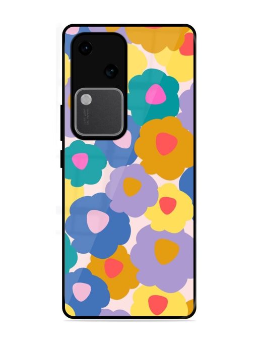 Flower Power Glossy Soft Edge Case for Vivo V30 (5G) Chachhi