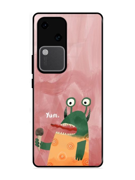 Hungry Monster Glossy Soft Edge Case for Vivo V30 (5G) Chachhi