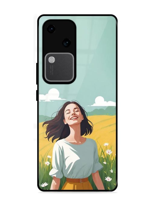 Girl Graffiti Glossy Soft Edge Case for Vivo V30 (5G) Chachhi