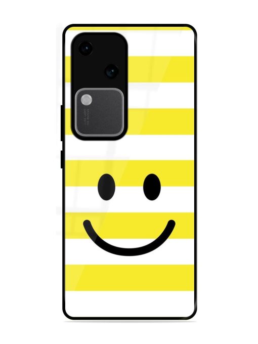 Smiling Stripes Glossy Soft Edge Case for Vivo V30 (5G) Chachhi