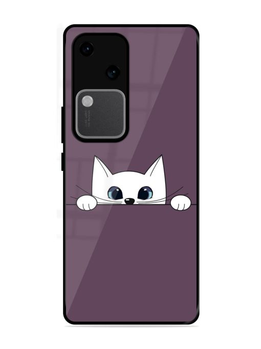 Peek-A-Boo Kitty Glossy Soft Edge Case for Vivo V30 (5G) Chachhi