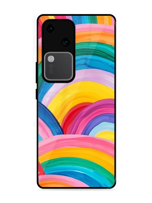 Rainbow Cascade Glossy Soft Edge Case for Vivo V30 (5G) Chachhi