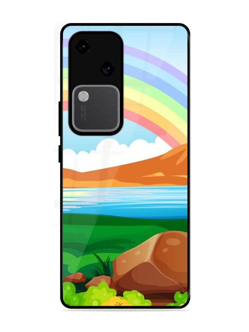 Rainbow Over The Lake Glossy Soft Edge Case for Vivo V30 (5G) Chachhi