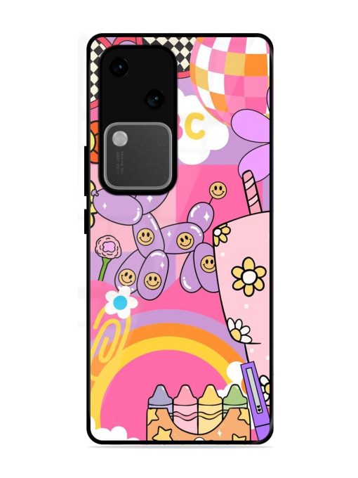 Whimsical Y2K Chaos Glossy Soft Edge Case for Vivo V30 (5G) Chachhi