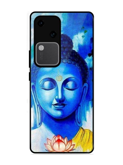 Serene Buddha With Lotus Glossy Soft Edge Case for Vivo V30 (5G) Chachhi