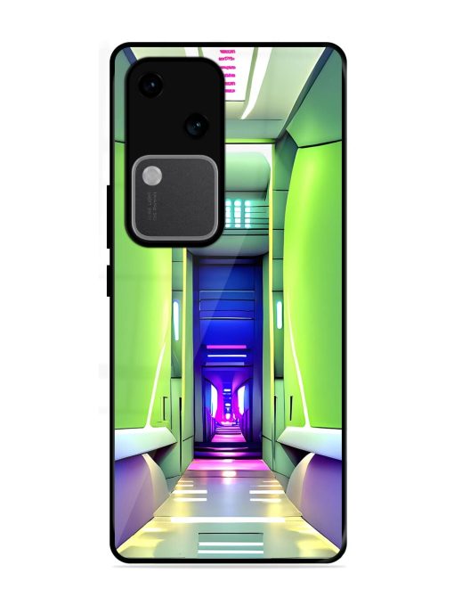 Neon Corridor Glossy Soft Edge Case for Vivo V30 (5G) Chachhi