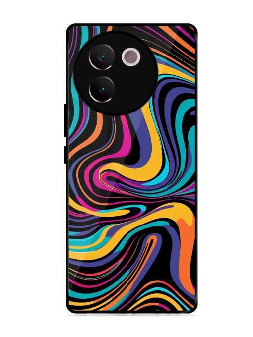 Psychedelic Swirl Glossy Soft Edge Case for Vivo V30E (5G) Chachhi