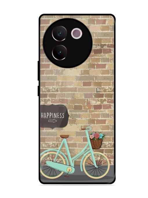 Pedaling Towards Happiness Glossy Soft Edge Case for Vivo V30E (5G) Chachhi