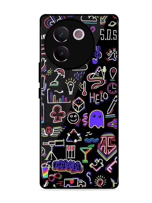 Neon Doodle Glossy Soft Edge Case for Vivo V30E (5G)