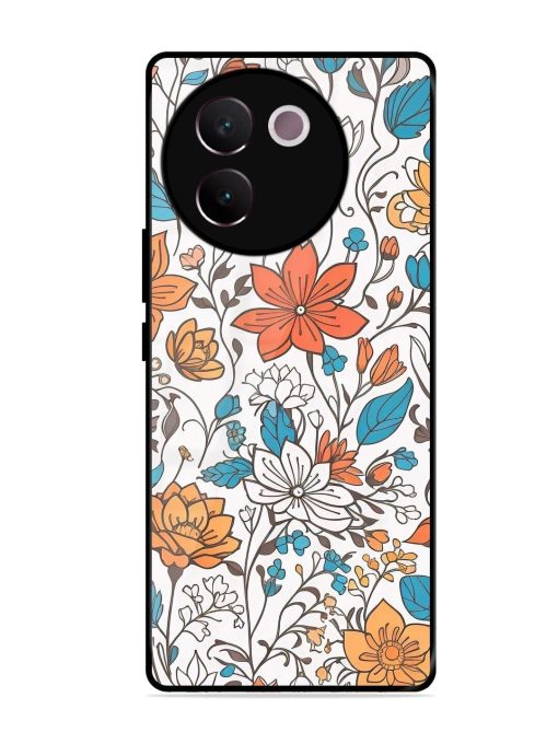 Floral Symphony Glossy Soft Edge Case for Vivo V30E (5G)