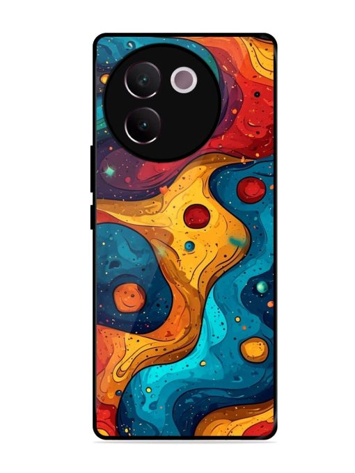 Cosmic Swirl Glossy Soft Edge Case for Vivo V30E (5G) Chachhi