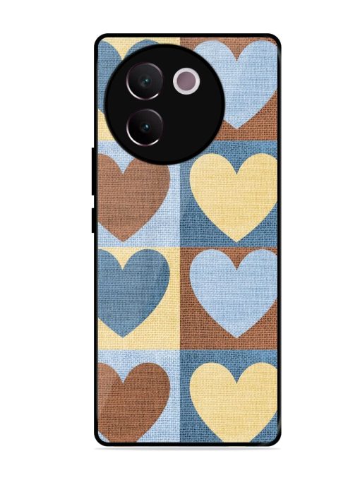 Hearts On Canvas Glossy Soft Edge Case for Vivo V30E (5G)