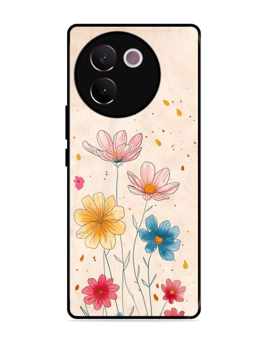 Delicate Bloom Glossy Soft Edge Case for Vivo V30E (5G) Chachhi