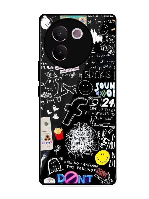 Doodle Diary Glossy Soft Edge Case for Vivo V30E (5G) Chachhi