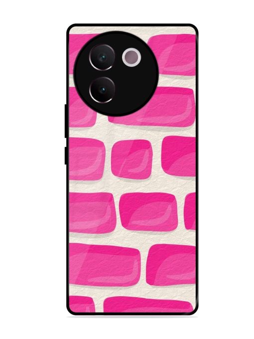 Pink Brick Wall Glossy Soft Edge Case for Vivo V30E (5G) Chachhi