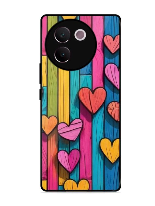 Rainbow Of Hearts Glossy Soft Edge Case for Vivo V30E (5G) Chachhi