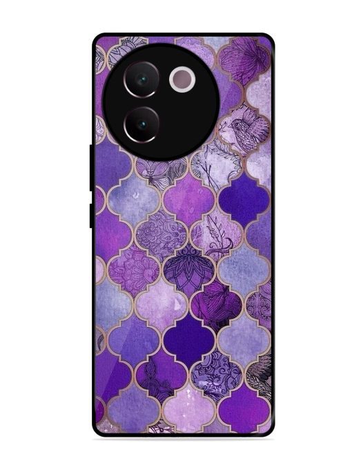 Purple Mosaic Magic Glossy Soft Edge Case for Vivo V30E (5G) Chachhi