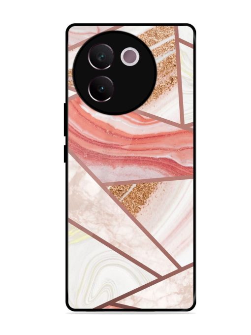 Rosy Mosaic Glossy Soft Edge Case for Vivo V30E (5G) Chachhi