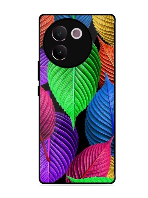 Rainbow Leaf Symphony Glossy Soft Edge Case for Vivo V30E (5G)