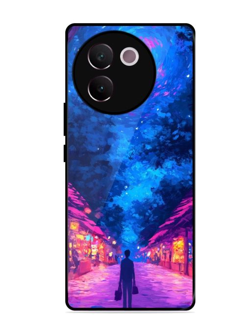 Neon Nightscape Glossy Soft Edge Case for Vivo V30E (5G) Chachhi