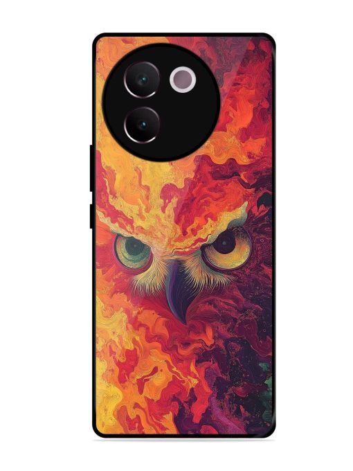 Fiery Owl Glossy Soft Edge Case for Vivo V30E (5G) Chachhi