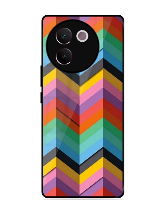 Colorful Zigzag Glossy Soft Edge Case for Vivo V30E (5G)