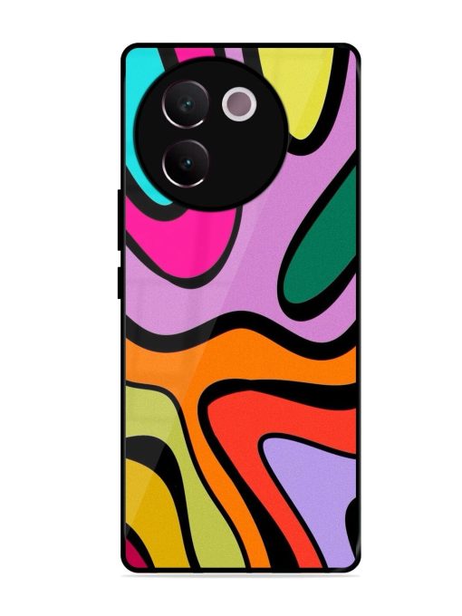 Groovy Swirls Glossy Soft Edge Case for Vivo V30E (5G) Chachhi