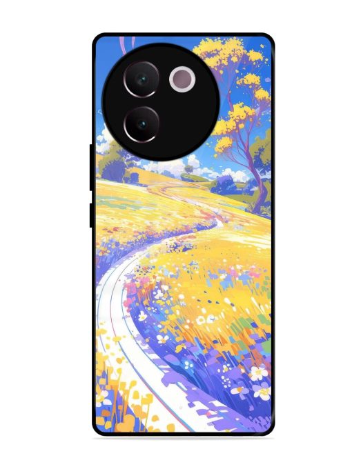 Vibrant Spring Meadow Glossy Soft Edge Case for Vivo V30E (5G)