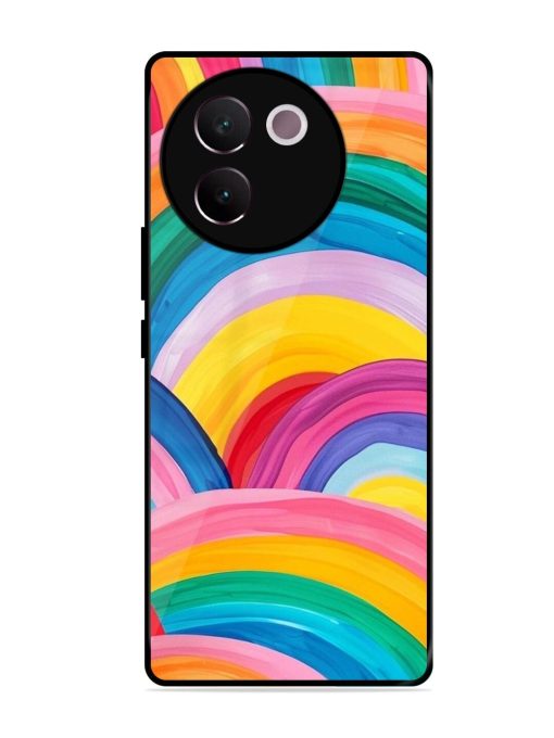 Rainbow Cascade Glossy Soft Edge Case for Vivo V30E (5G) Chachhi