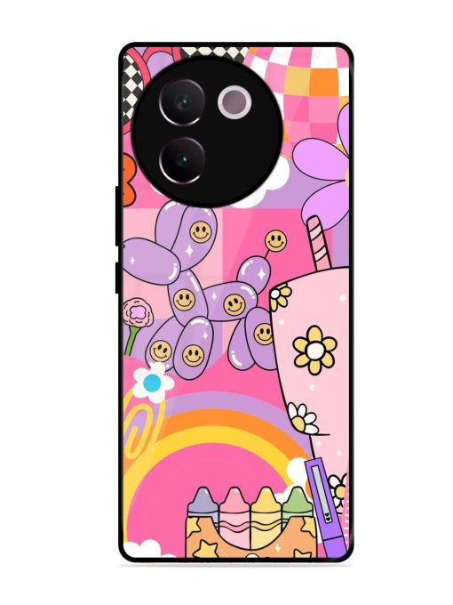 Whimsical Y2K Chaos Glossy Soft Edge Case for Vivo V30E (5G)