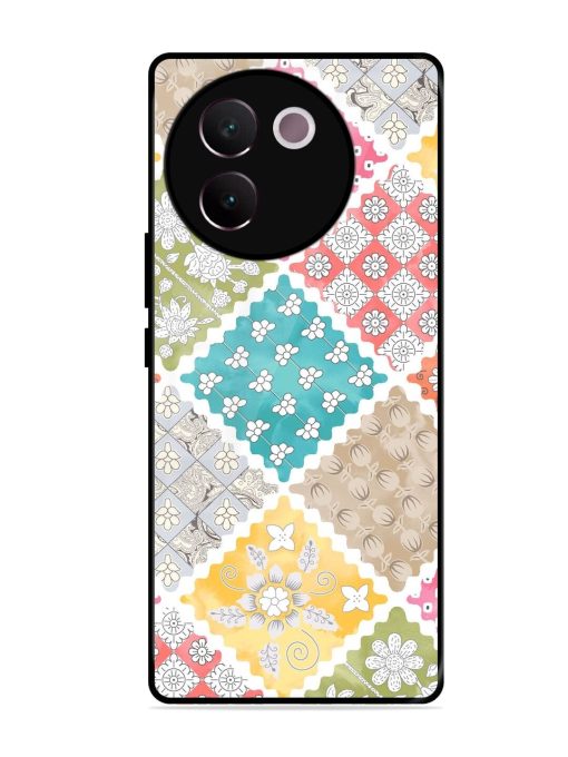 Patchwork Dreamscape Glossy Soft Edge Case for Vivo V30E (5G) Chachhi