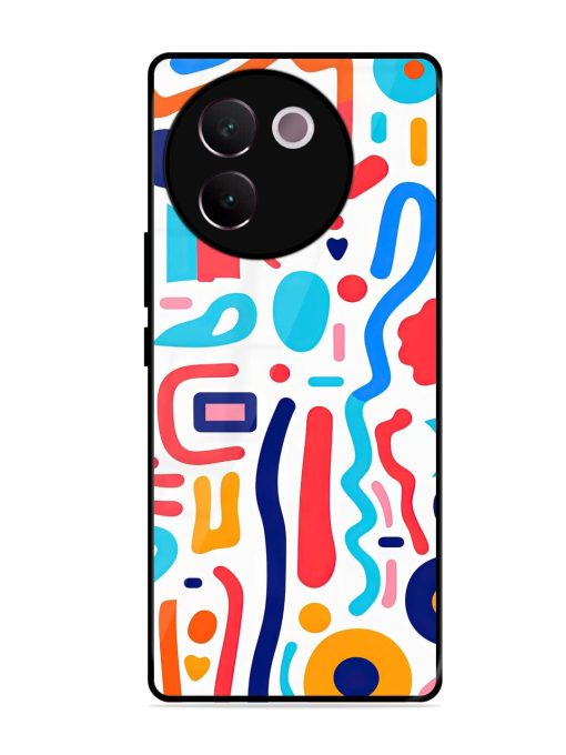 Whimsical Doodle Chaos Glossy Soft Edge Case for Vivo V30E (5G)