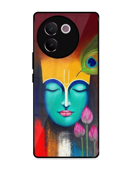 Divine Tranquility: The Face Of Krishna Glossy Soft Edge Case for Vivo V30E (5G) Chachhi