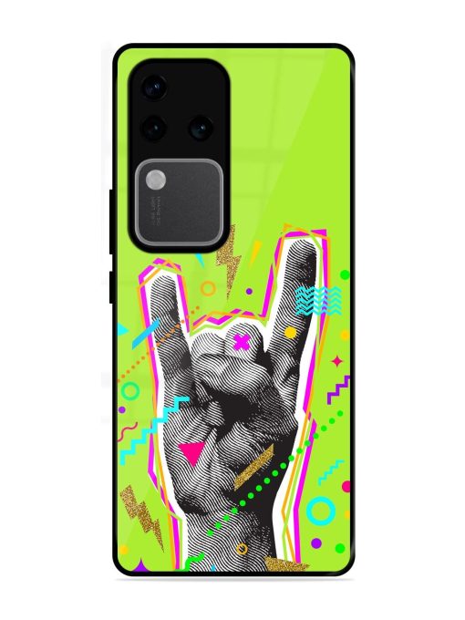 Neon Rock Glossy Soft Edge Case for Vivo V30 Pro (5G) Chachhi