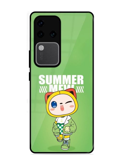 Purrfect Summer Glossy Soft Edge Case for Vivo V30 Pro (5G) Chachhi