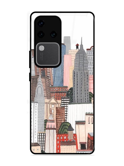 Cityscape Dreams Glossy Soft Edge Case for Vivo V30 Pro (5G) Chachhi