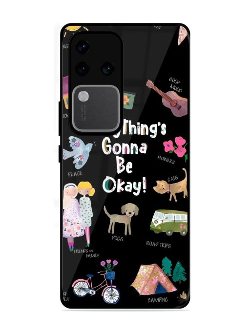 Everything'S Gonna Be Okay Glossy Soft Edge Case for Vivo V30 Pro (5G) Chachhi