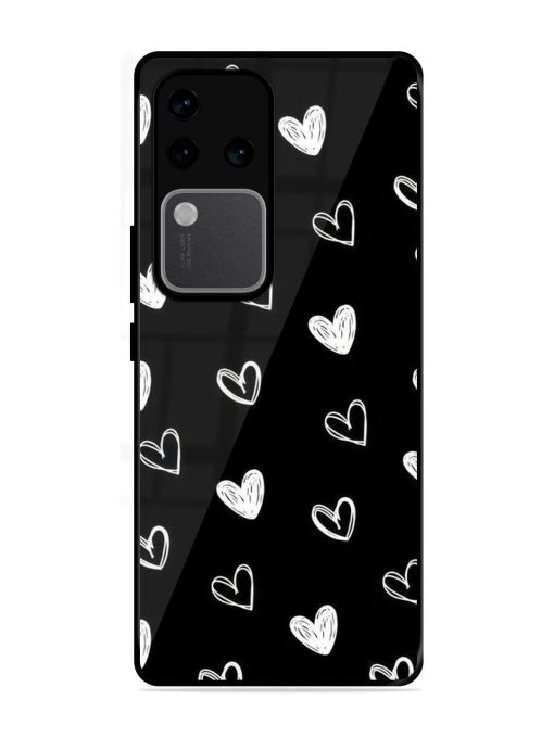 Scattered Hearts Glossy Soft Edge Case for Vivo V30 Pro (5G) Chachhi