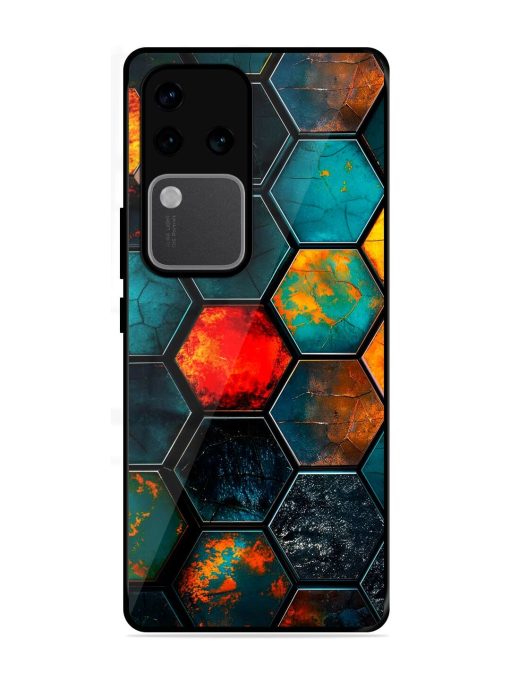 Hexagon Hive Glossy Soft Edge Case for Vivo V30 Pro (5G) Chachhi