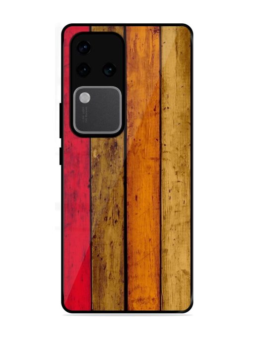 Colorful Woodgrain Glossy Soft Edge Case for Vivo V30 Pro (5G) Chachhi