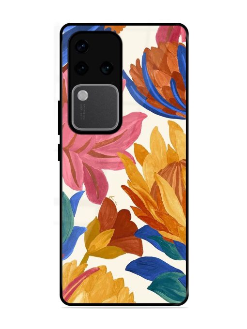 Blooming Tapestry Glossy Soft Edge Case for Vivo V30 Pro (5G) Chachhi