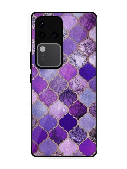 Purple Mosaic Magic Glossy Soft Edge Case for Vivo V30 Pro (5G) Chachhi