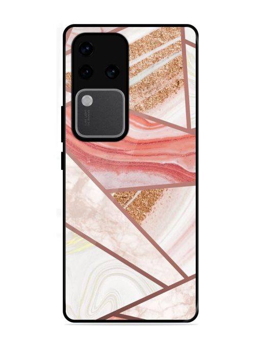 Rosy Mosaic Glossy Soft Edge Case for Vivo V30 Pro (5G) Chachhi