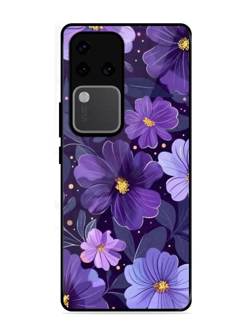 Purple Paradise Glossy Soft Edge Case for Vivo V30 Pro (5G) Chachhi