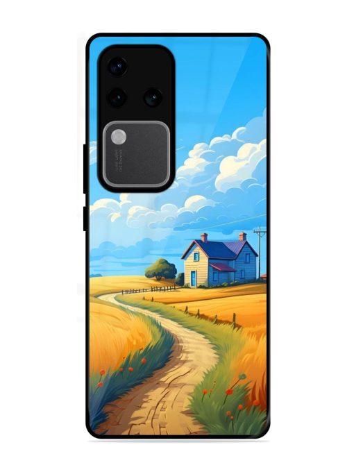 Countryside Cottage Glossy Soft Edge Case for Vivo V30 Pro (5G) Chachhi