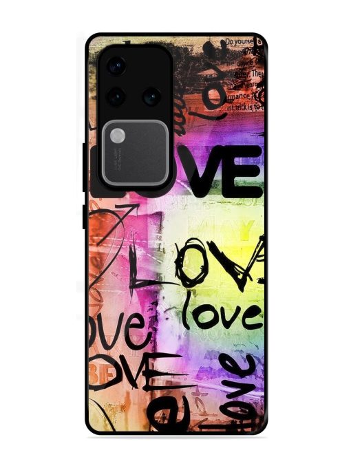 Love Graffiti Glossy Soft Edge Case for Vivo V30 Pro (5G) Chachhi